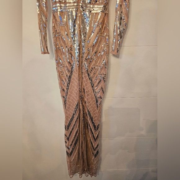 Fashion Nova Deluxe Evening Sequence Dress small - Picture 8 of 12